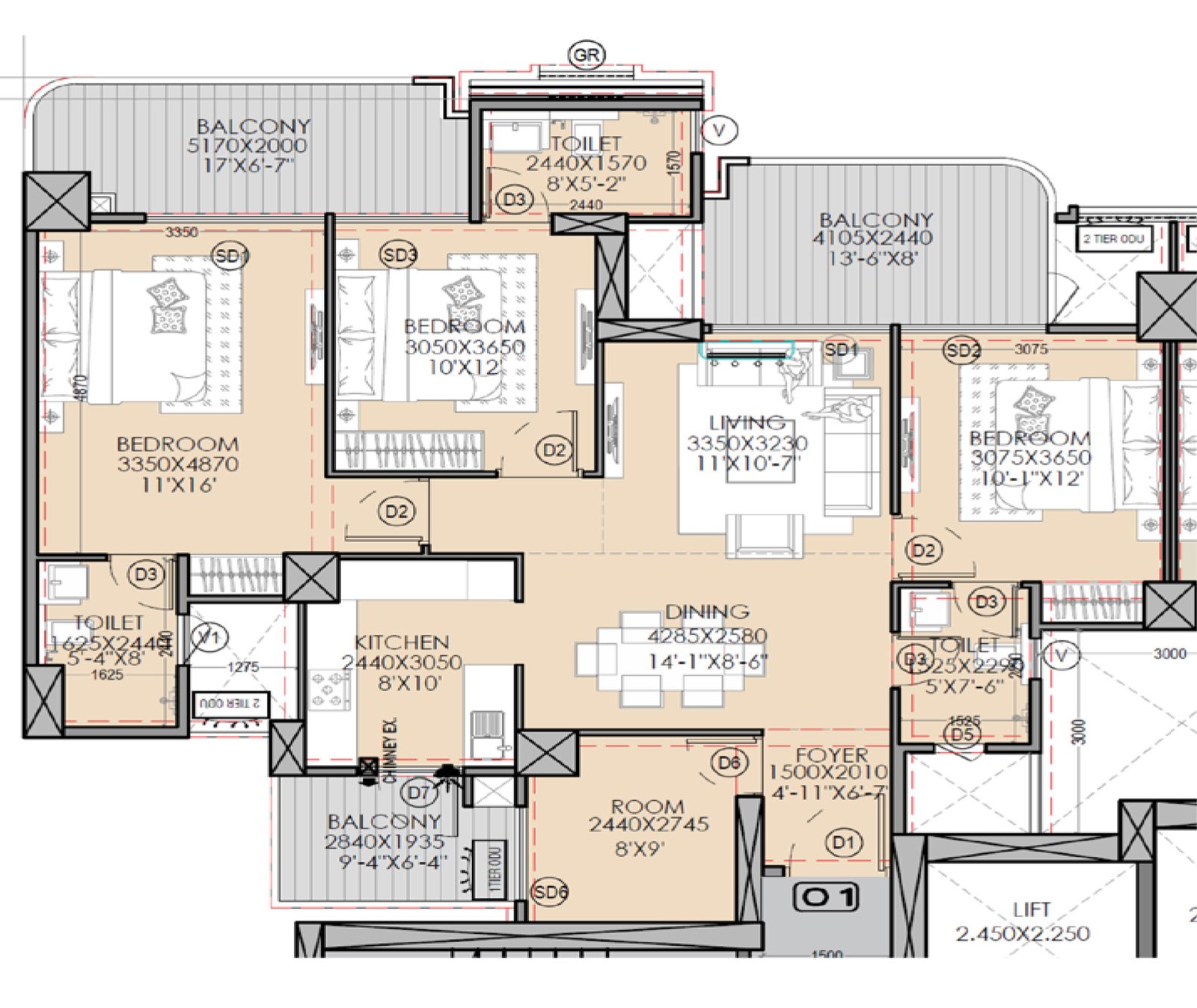 Gaur Alaris Floor Plan